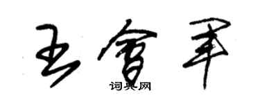 朱锡荣王会军草书个性签名怎么写
