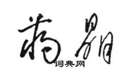 骆恒光蒋晶草书个性签名怎么写