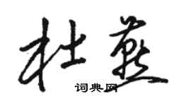 骆恒光杜燕草书个性签名怎么写