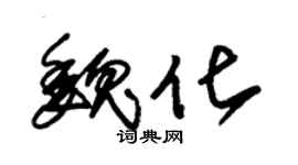 朱锡荣魏化草书个性签名怎么写