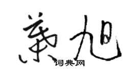 骆恒光叶旭草书个性签名怎么写