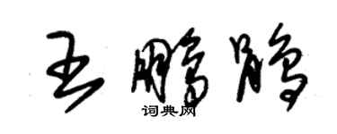 朱锡荣王鹏鹃草书个性签名怎么写