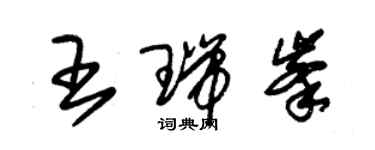 朱锡荣王瑞峰草书个性签名怎么写