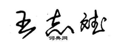 朱锡荣王志斌草书个性签名怎么写