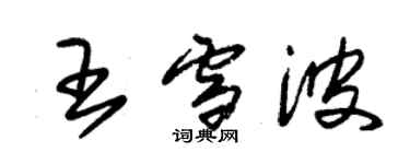 朱锡荣王雪波草书个性签名怎么写