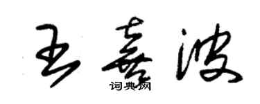 朱锡荣王喜波草书个性签名怎么写