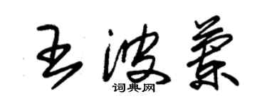 朱锡荣王波兰草书个性签名怎么写