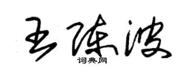 朱锡荣王陈波草书个性签名怎么写