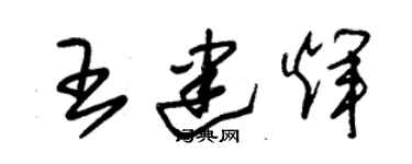 朱锡荣王建辉草书个性签名怎么写