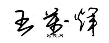 朱锡荣王万辉草书个性签名怎么写