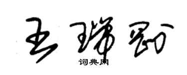 朱锡荣王瑞刚草书个性签名怎么写