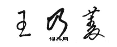 骆恒光王乃菱草书个性签名怎么写