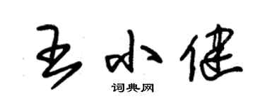 朱锡荣王小健草书个性签名怎么写