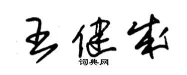 朱锡荣王健成草书个性签名怎么写