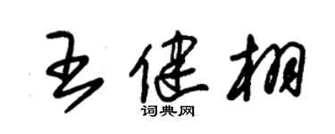 朱锡荣王健栩草书个性签名怎么写