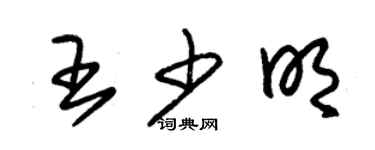 朱锡荣王少明草书个性签名怎么写