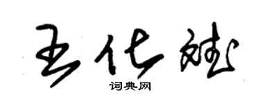 朱锡荣王化斌草书个性签名怎么写