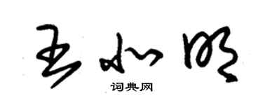 朱锡荣王北明草书个性签名怎么写