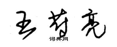 朱锡荣王蔚亮草书个性签名怎么写