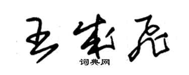 朱锡荣王成飞草书个性签名怎么写