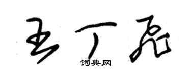 朱锡荣王丁飞草书个性签名怎么写