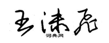 朱锡荣王沫飞草书个性签名怎么写