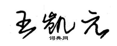 朱锡荣王凯元草书个性签名怎么写