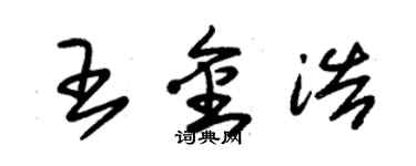 朱锡荣王金浩草书个性签名怎么写