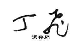 骆恒光丁飞草书个性签名怎么写