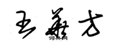 朱锡荣王华方草书个性签名怎么写