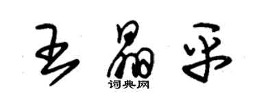 朱锡荣王晶平草书个性签名怎么写