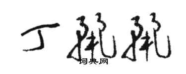 骆恒光丁丽丽草书个性签名怎么写