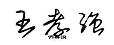 朱锡荣王孝强草书个性签名怎么写