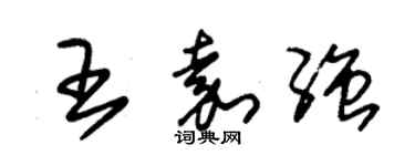 朱锡荣王嘉强草书个性签名怎么写