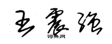 朱锡荣王震强草书个性签名怎么写