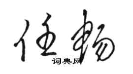 骆恒光任畅草书个性签名怎么写