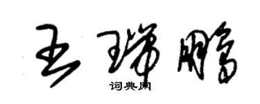 朱锡荣王瑞鹏草书个性签名怎么写