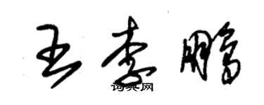 朱锡荣王李鹏草书个性签名怎么写