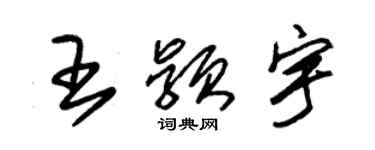朱锡荣王颖宇草书个性签名怎么写