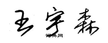 朱锡荣王宇森草书个性签名怎么写