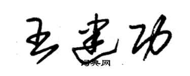 朱锡荣王建功草书个性签名怎么写