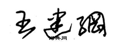 朱锡荣王建纲草书个性签名怎么写