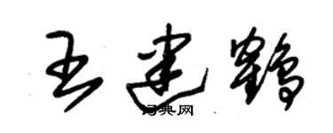 朱锡荣王建鹤草书个性签名怎么写