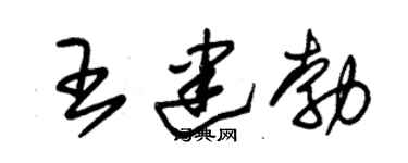 朱锡荣王建勃草书个性签名怎么写