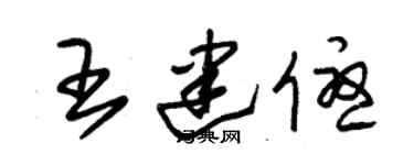 朱锡荣王建优草书个性签名怎么写