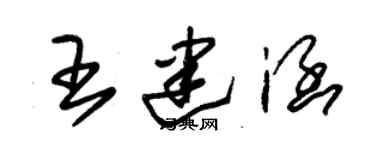 朱锡荣王建涵草书个性签名怎么写