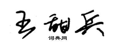 朱锡荣王甜兵草书个性签名怎么写