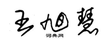朱锡荣王旭慧草书个性签名怎么写