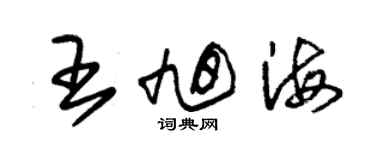 朱锡荣王旭海草书个性签名怎么写