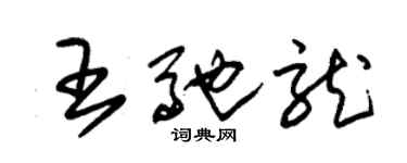 朱锡荣王驰龙草书个性签名怎么写